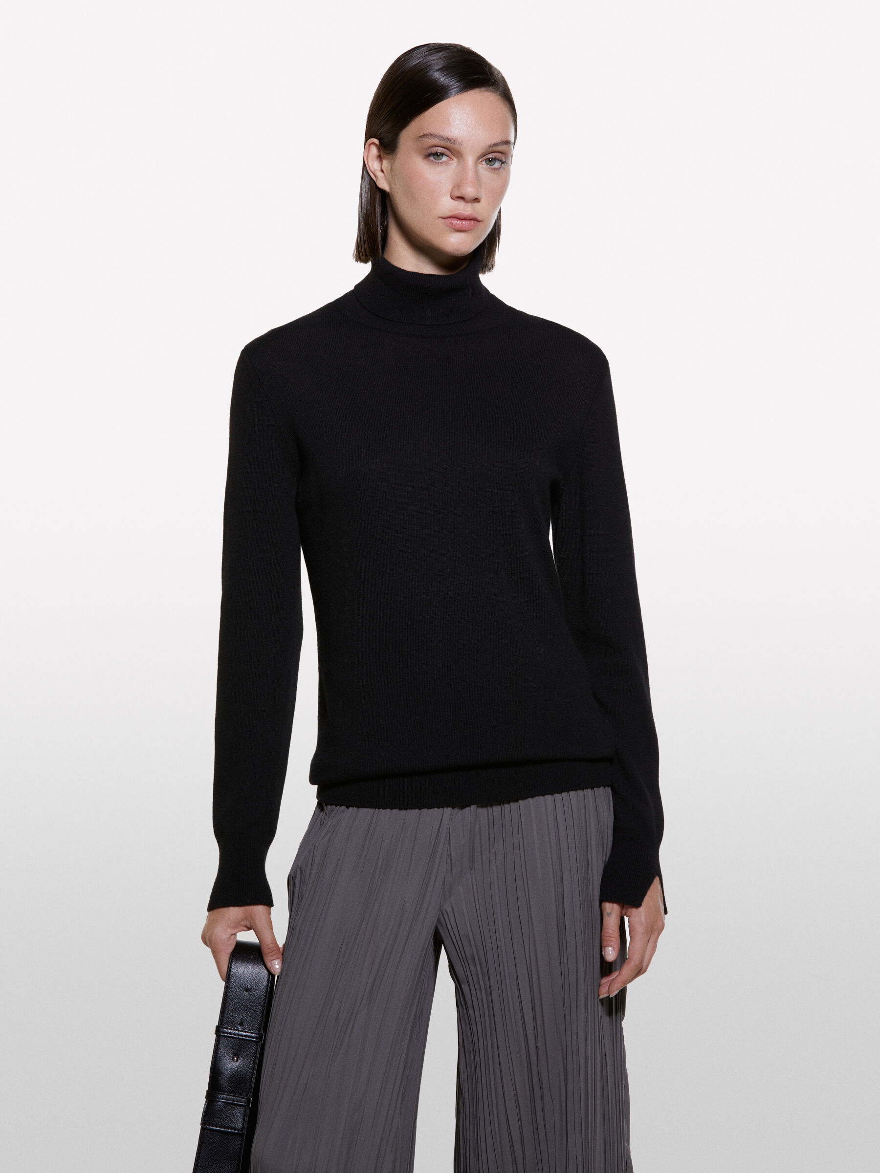 Rollkragenpullover damen großer kragen Clearance